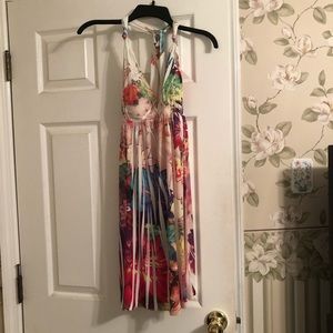 Summer dress with flower pattern